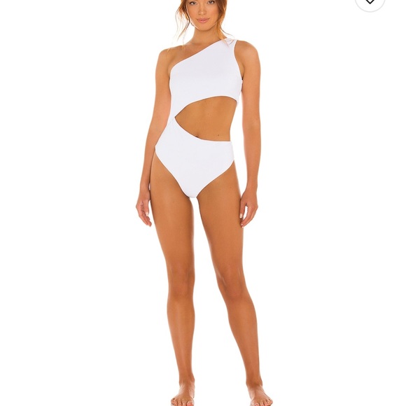 Beach Riot Celine Ribbed One Piece White - Picture 8 of 13